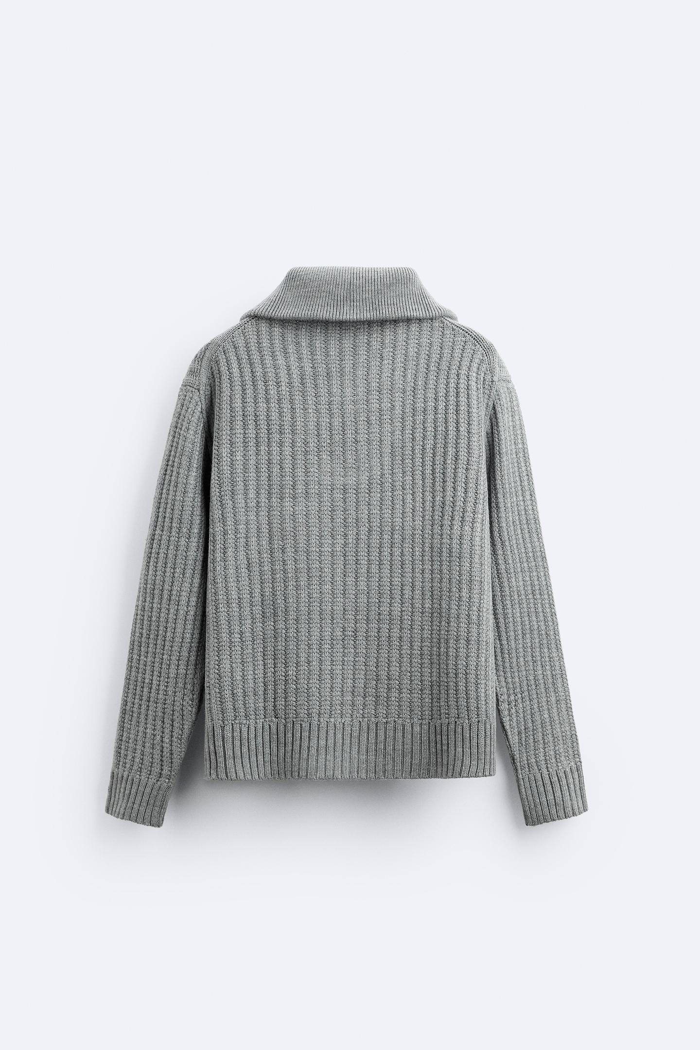 Old Money Zip-Pullover mit hohem Kragen