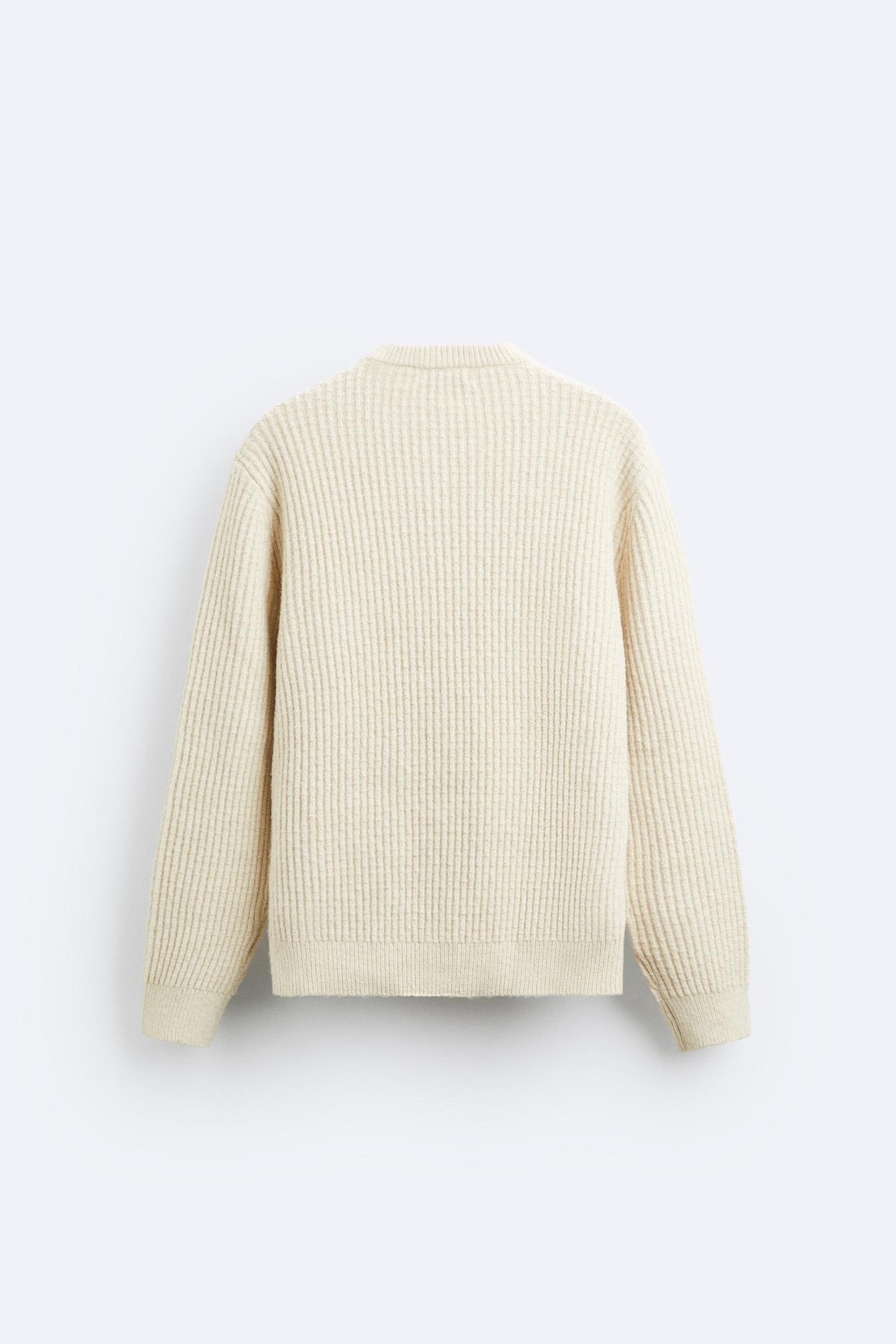 Old Money Gerippter O-Neck Pullover – Braun Mélange