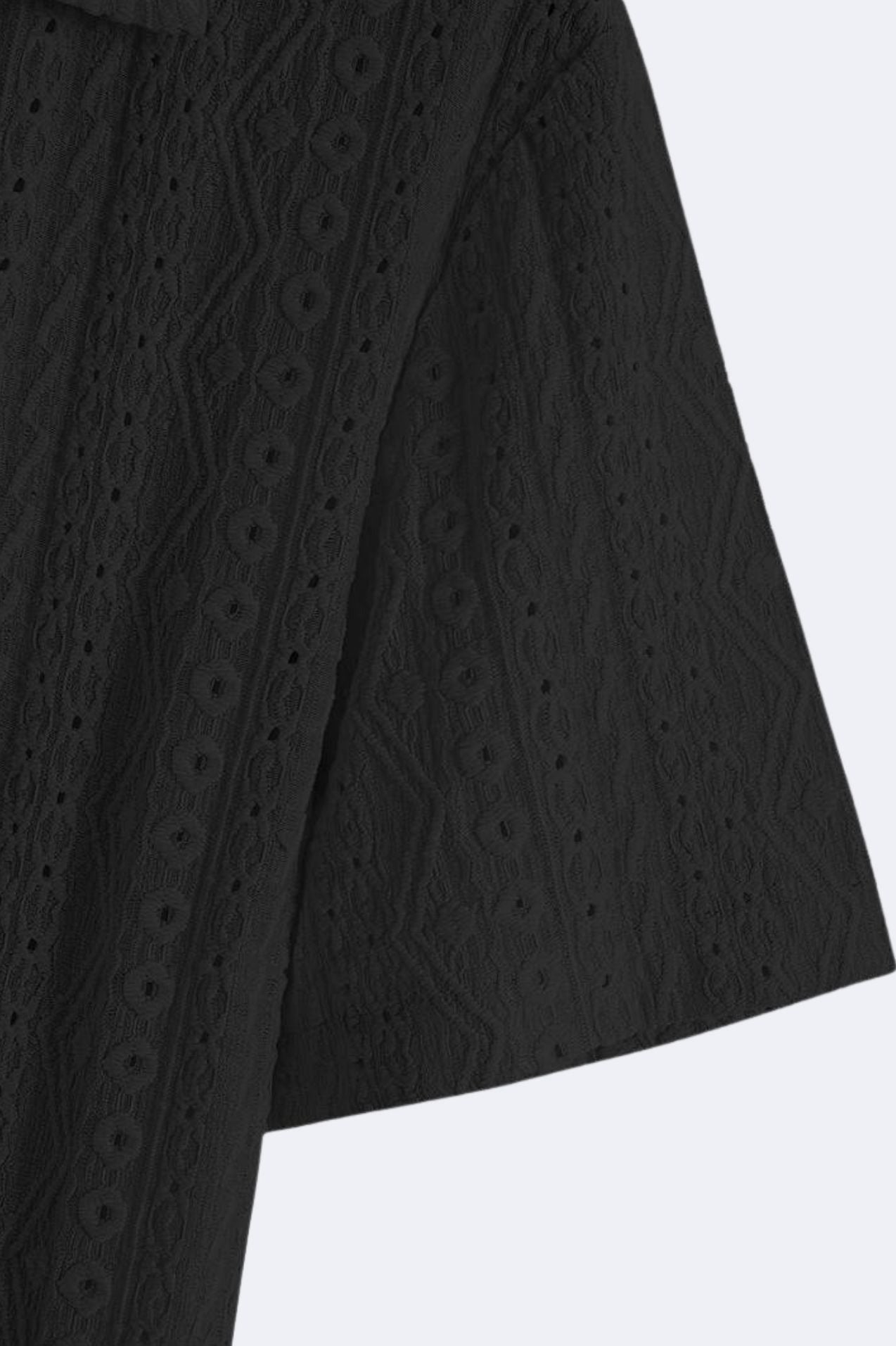 Old Money gemustertes, klassisch gestricktes, elegantes Sommer-Poloshirt