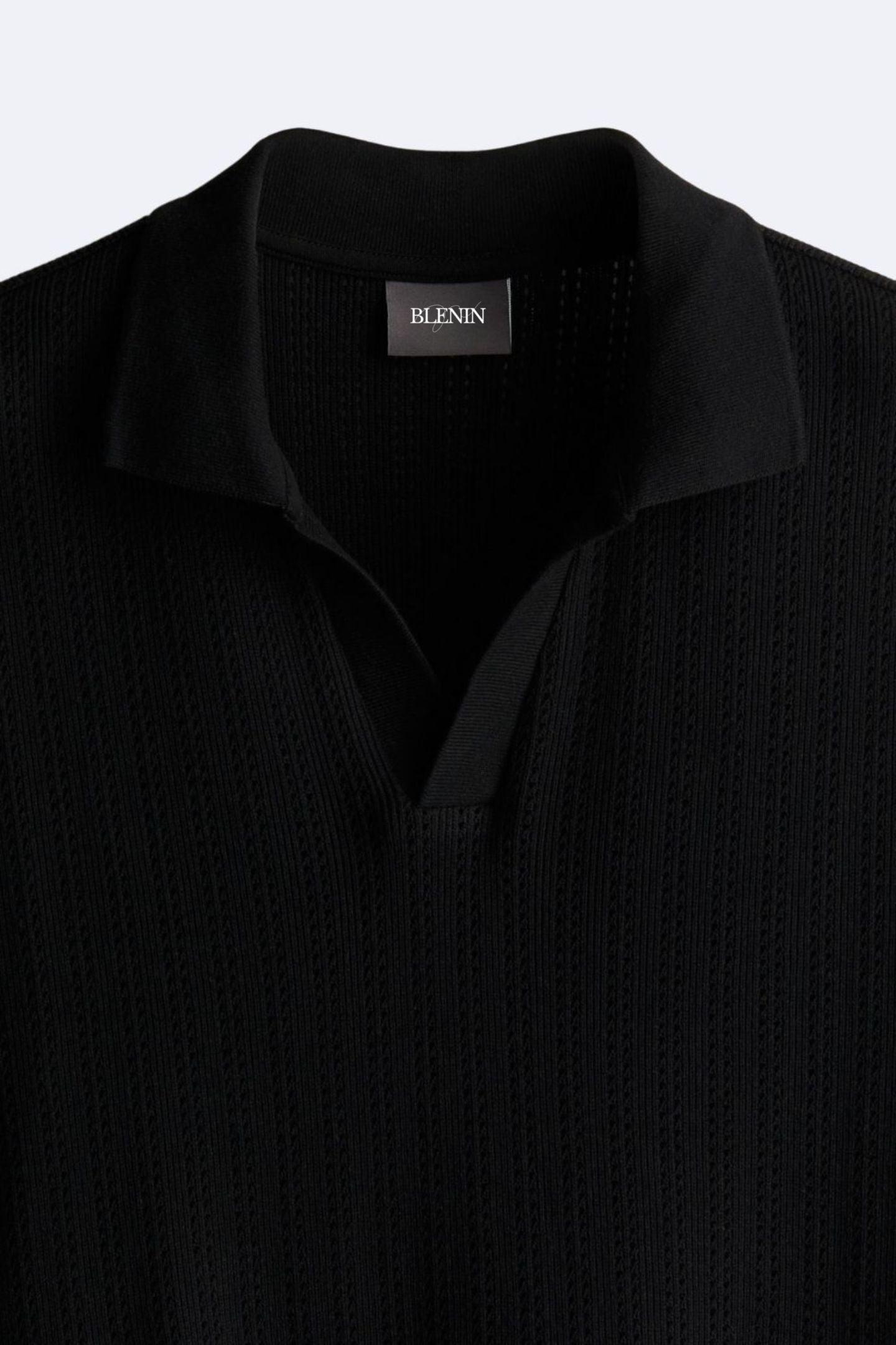 Herren Poloshirt – Klassischer Schnitt mit feiner Lochstruktur