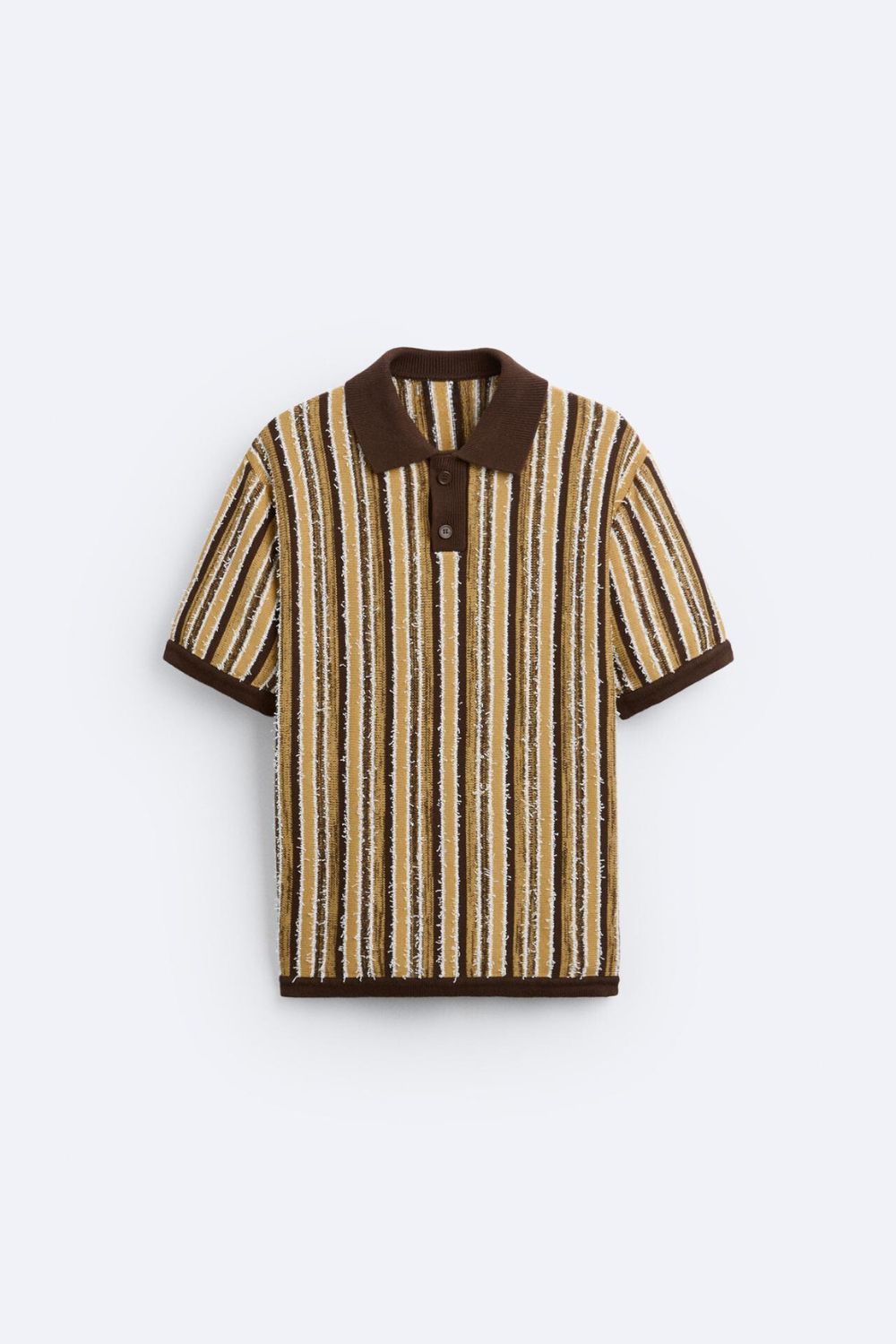 Old Money Strick-Poloshirt mit Knöpfen – Heavy Fit