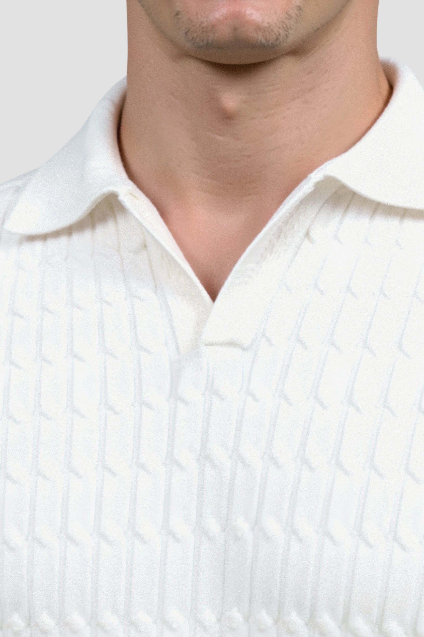 Herren Strickpolo – Viskosemix mit Umlegekragen im Old Money Stil