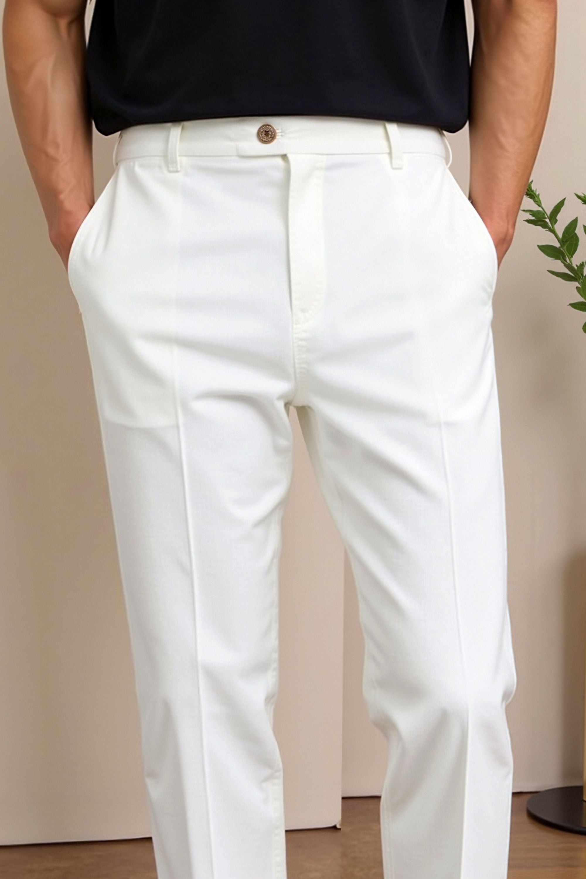 Herren Chinohose – Eleganter Sommerstil mit verkürztem Schnitt