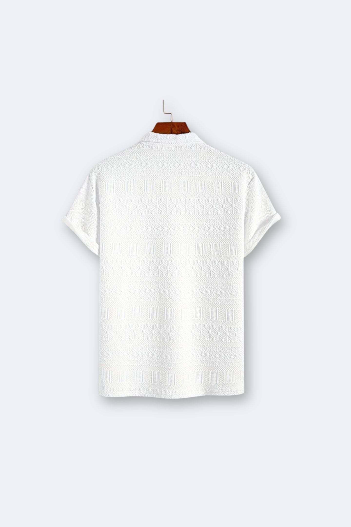 Herren Golfpolo – Geometrisches Muster aus Baumwolle im Old Money Stil