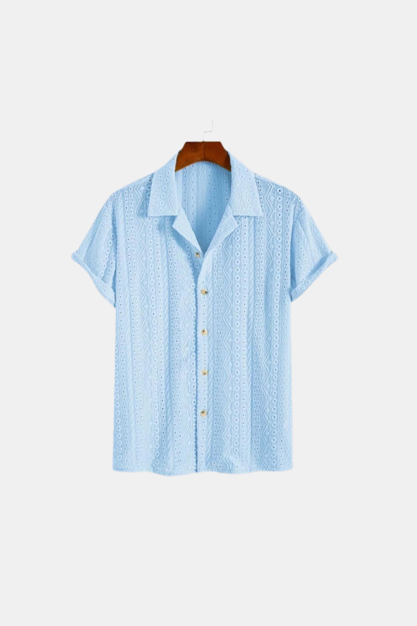 Old Money gemustertes, klassisch gestricktes, elegantes Sommer-Poloshirt