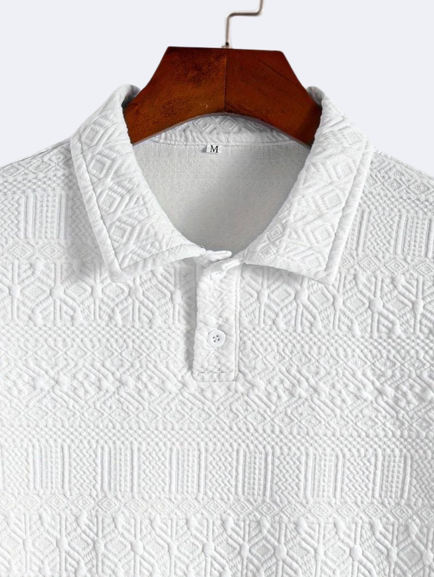 Old Money Herren Golf-Poloshirt mit geometrischem Grafikdruck