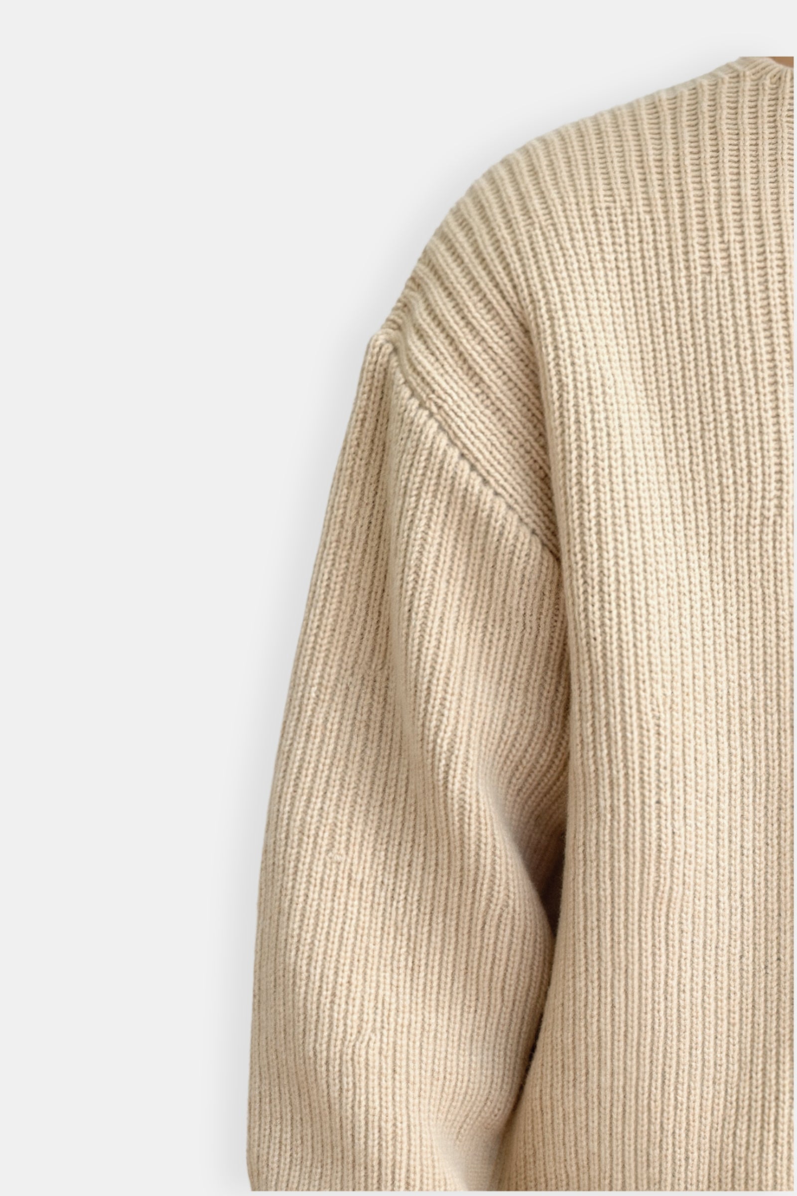 Old Money Strickpullover mit Reißverschluss – Baumwolle