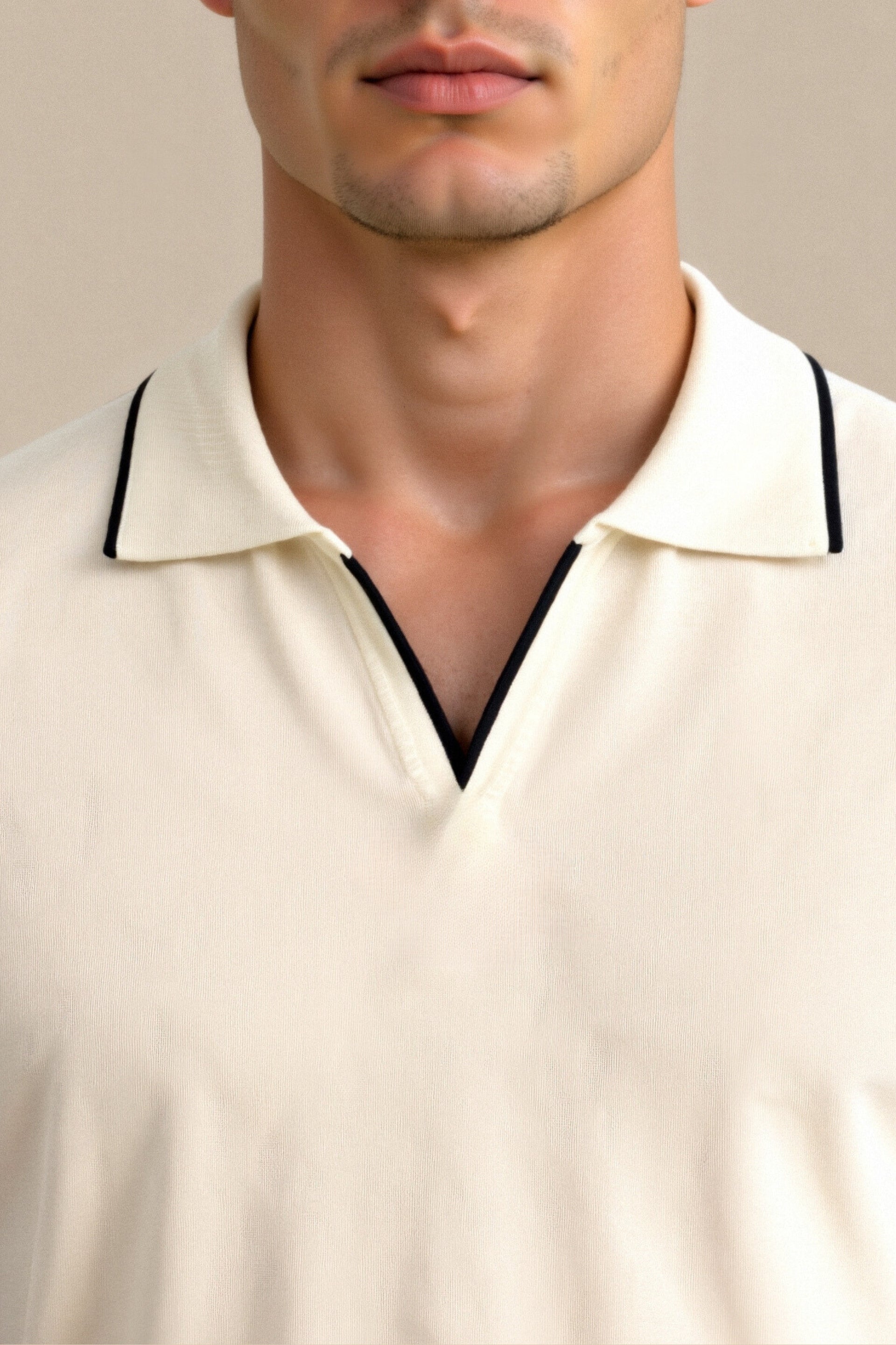 Herren Ärmelloses Sommerpolo – Slim Fit mit Kontrast im Old Money Stil