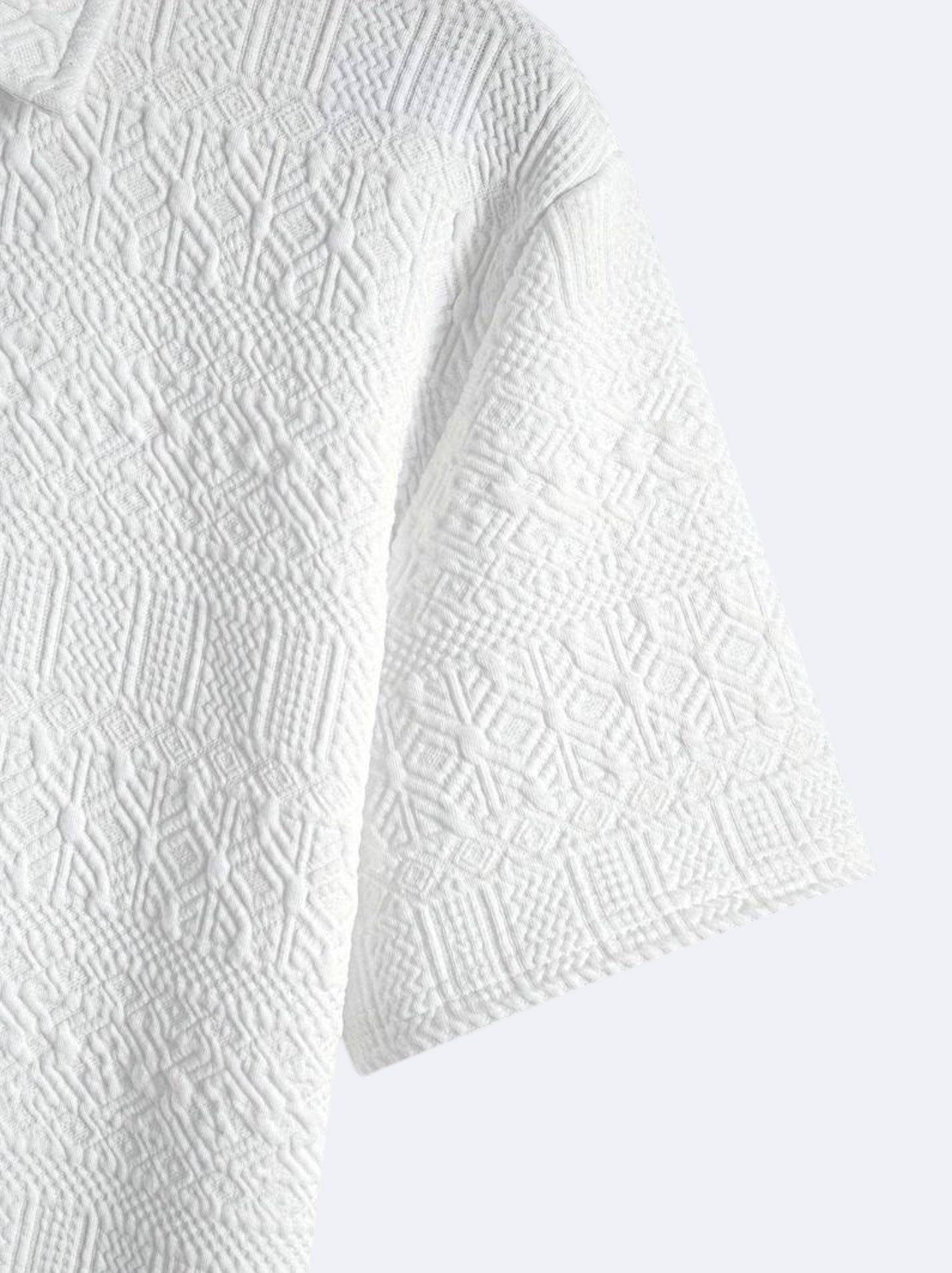 Old Money Herren Golf-Poloshirt mit geometrischem Grafikdruck