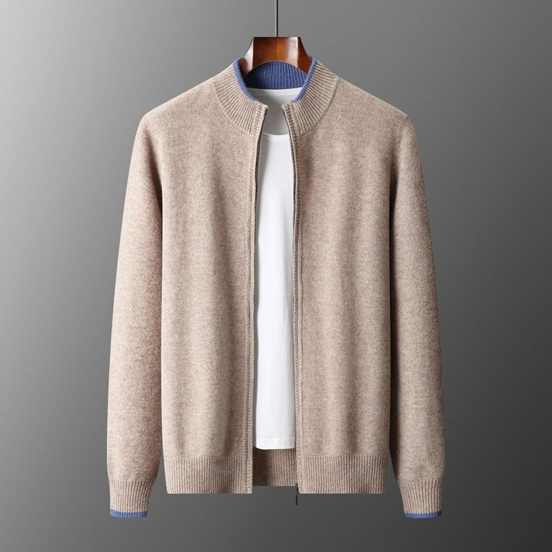 Extrafeine Merino-Strickjacke mit Reißverschluss