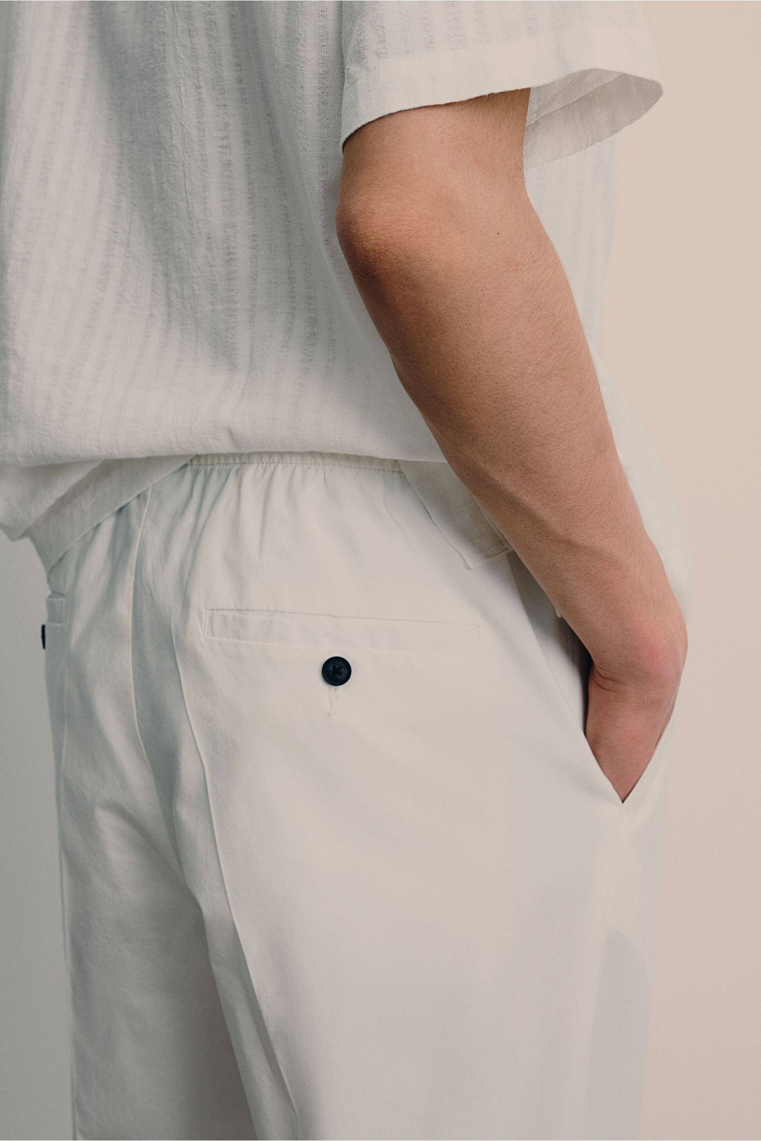 Herren Baumwollhose – Gerade Passform im Old Money Stil