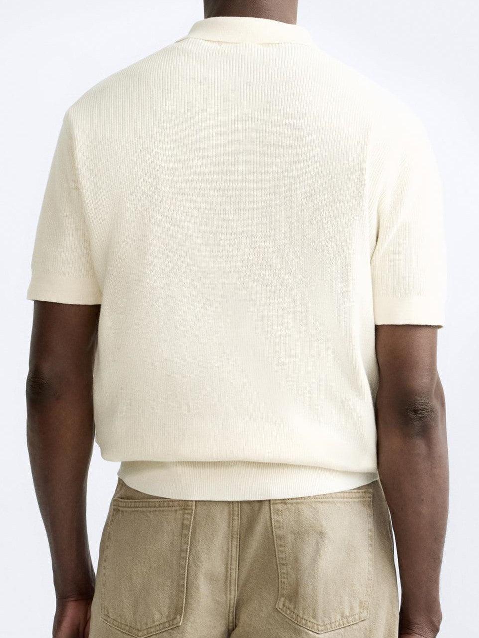 Old Money – Gestricktes Polo-T-Shirt mit Reißverschluss