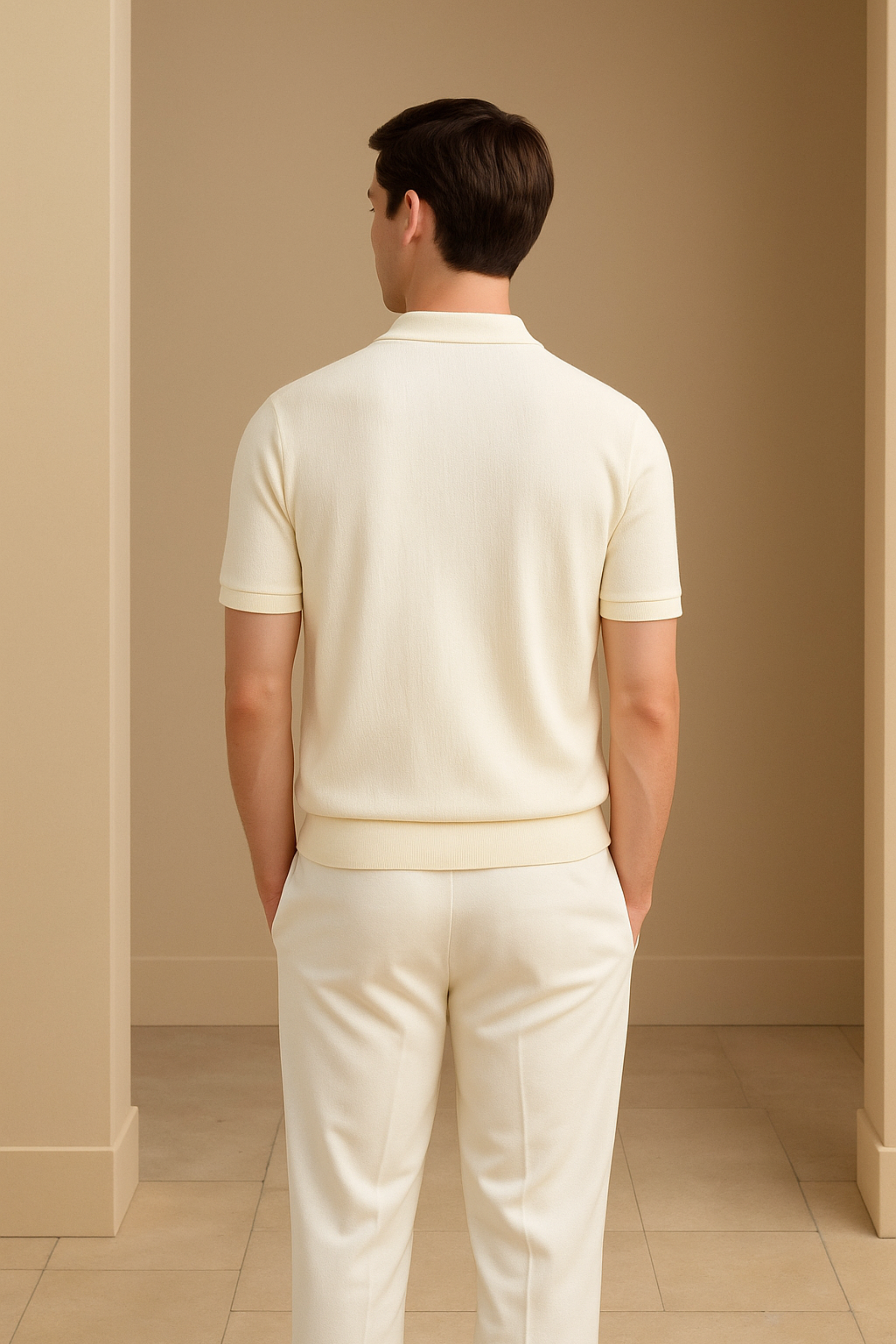 Herren Polo Shirt – Strukturierter Old Money Look aus Bio-Baumwolle