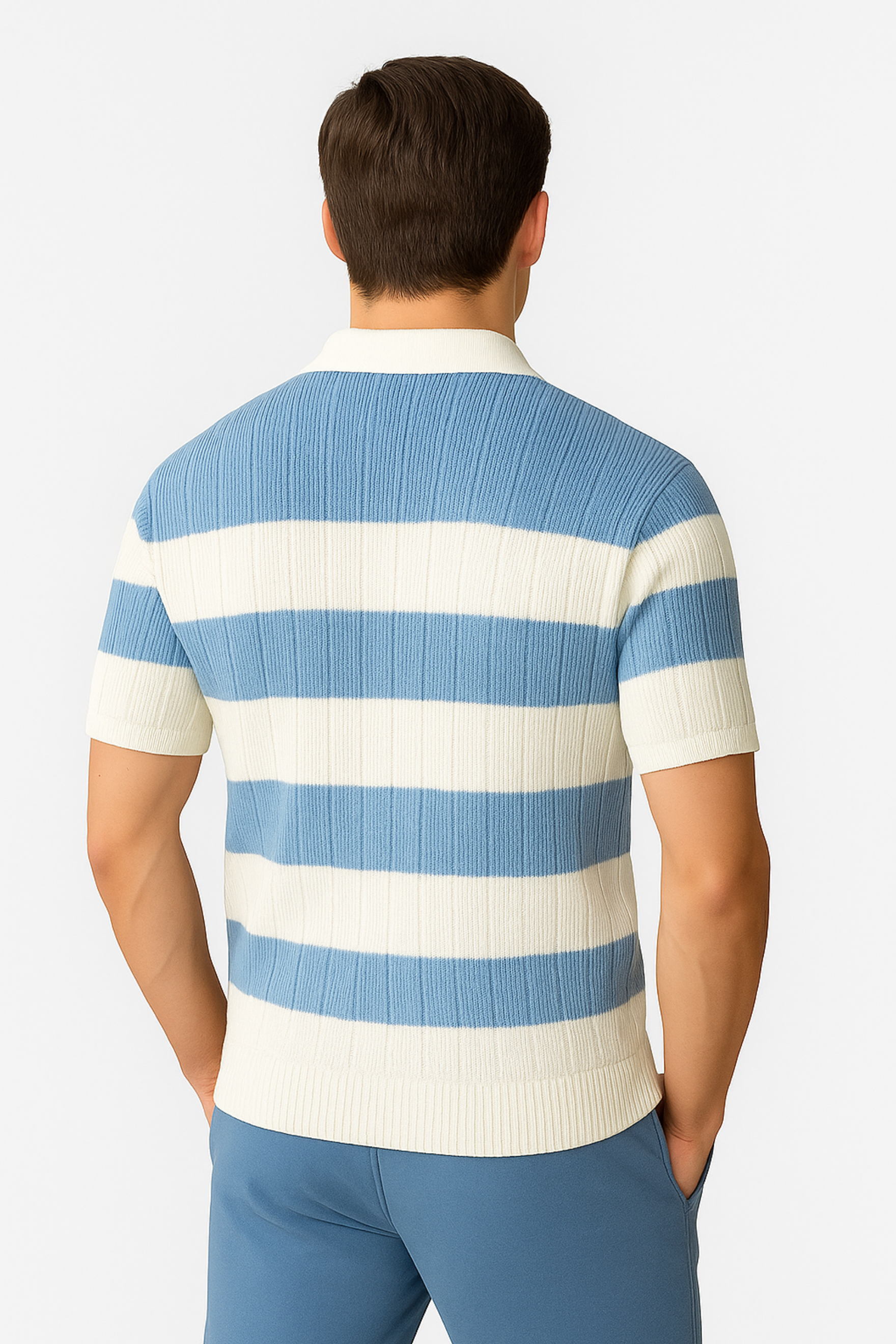 Herren Sommerpolo – Slim Fit mit Colorblock im Old Money Stil