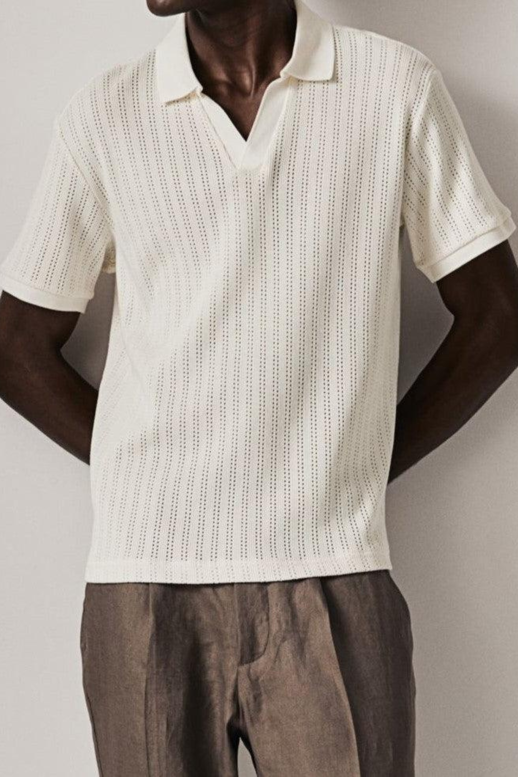 Herren Poloshirt – Klassischer Schnitt mit feiner Lochstruktur