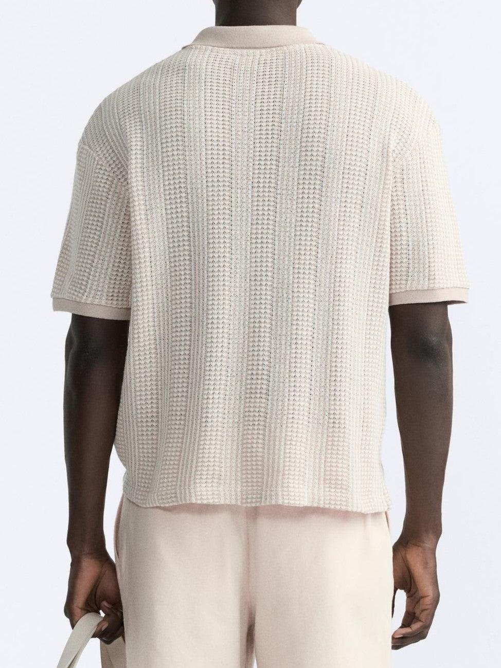 Herren Halbreißverschluss-Polo – Struktur & Nachhaltigkeit im Old Money Stil