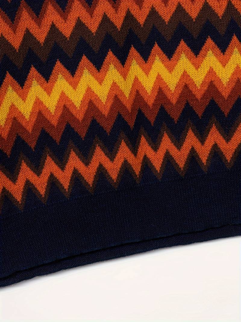 Old Money Strickpolo mit Wellenstruktur