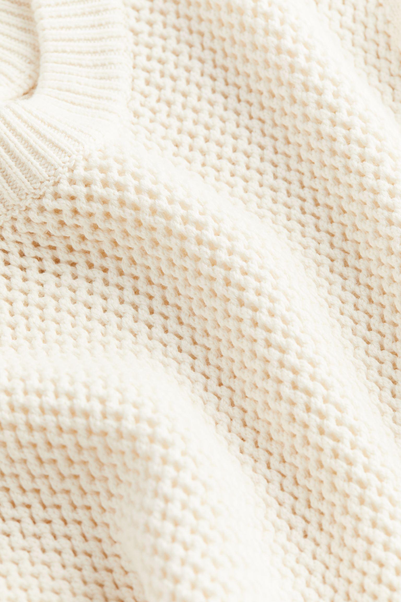 Old Money Premium-Strickpullover aus Baumwolle-Woll-Mix – Creme