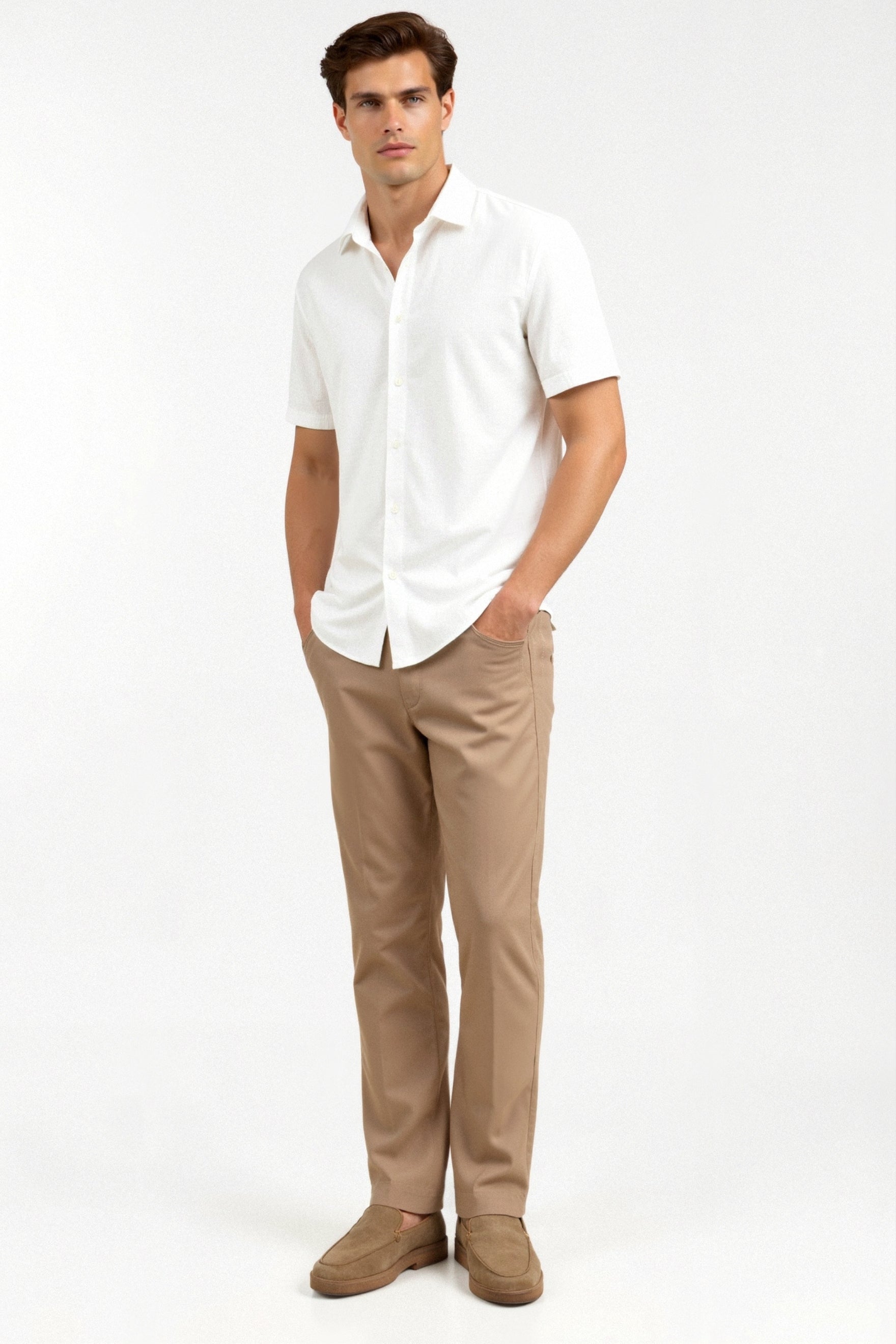 Old Money Casual Ripples Pattern Short Sleeve Shirt