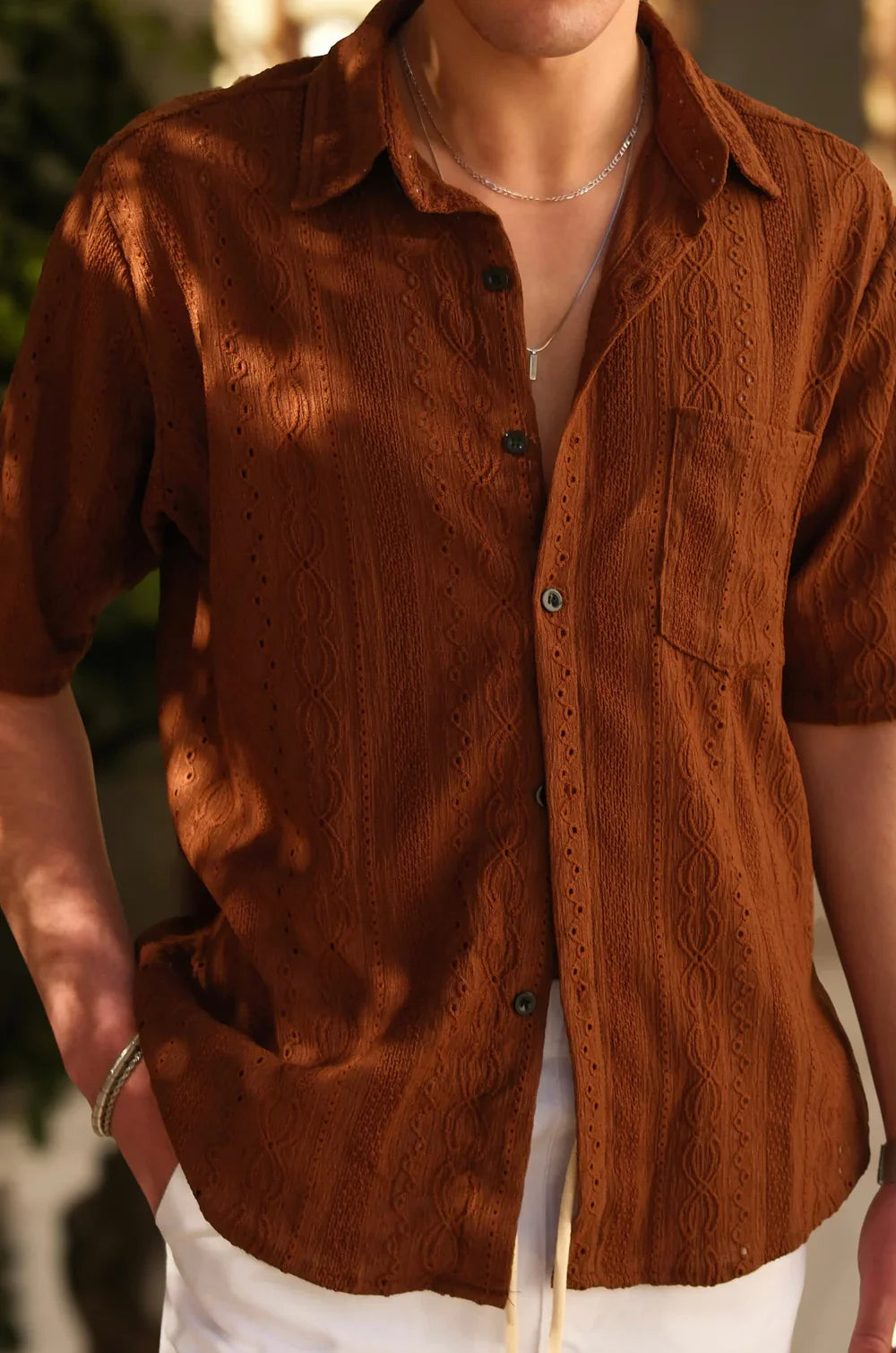 Herren Jacquard-Poloshirt – Stilvolles Design mit Struktur