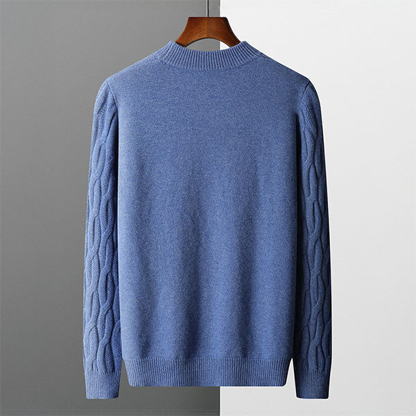 Herren Kaschmirpullover mit Rundhalsausschnitt – Weicher Winterpullover aus Premium-Kaschmir