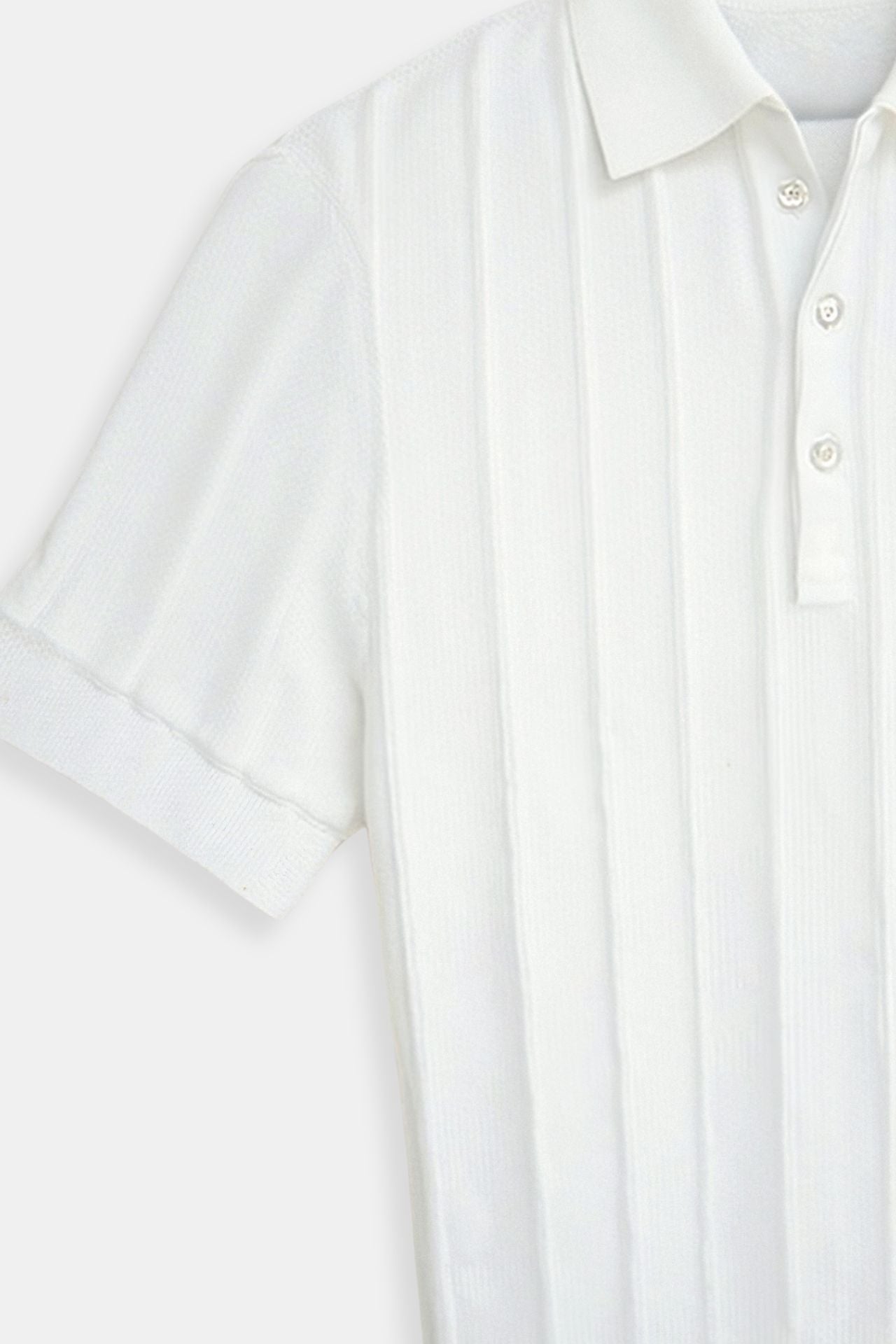 Old Money Vertical Striped Chic Button Up Polo T-Shirt