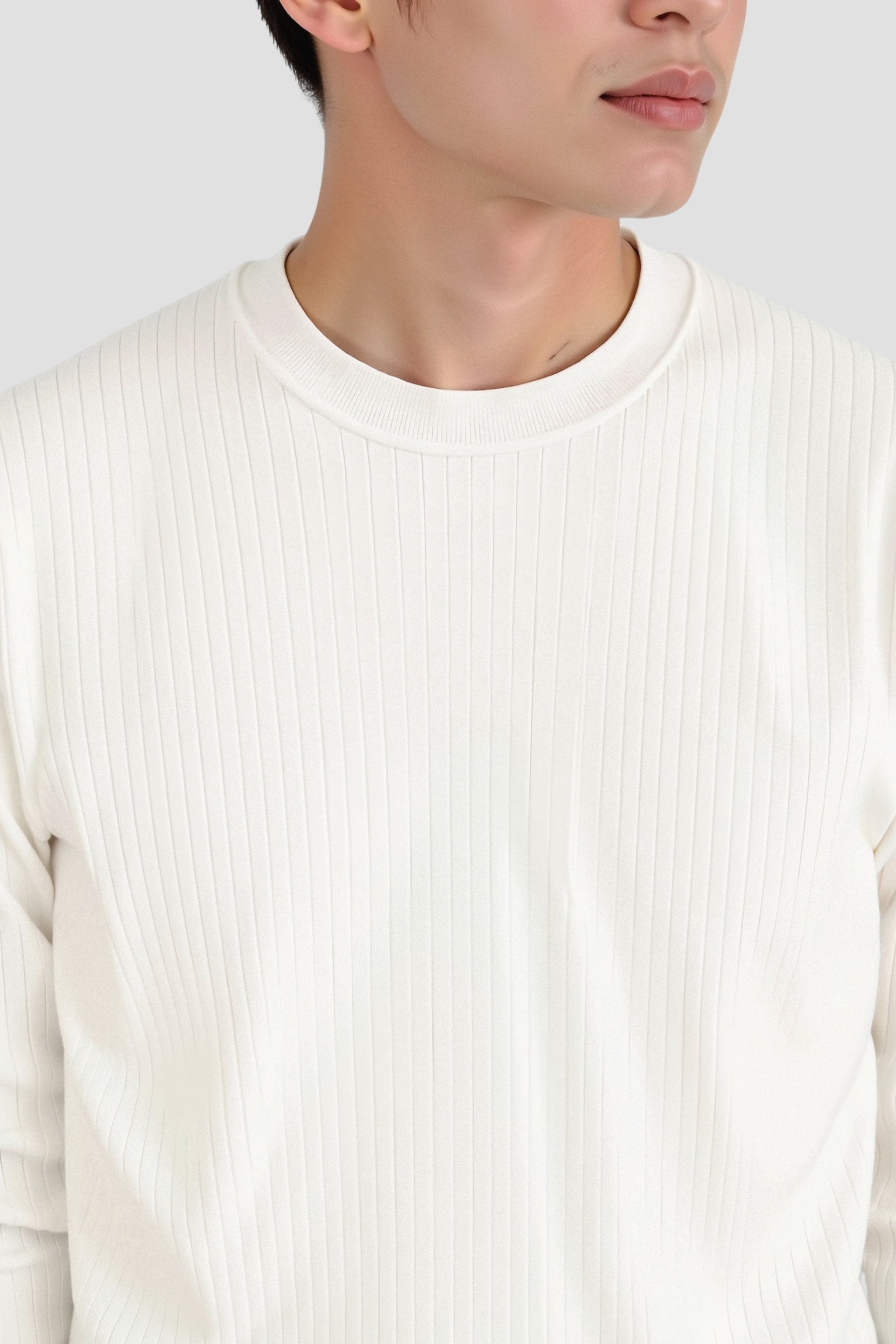 Old Money Men's Ribbed Long Sleeve Solid Knitted Sweater