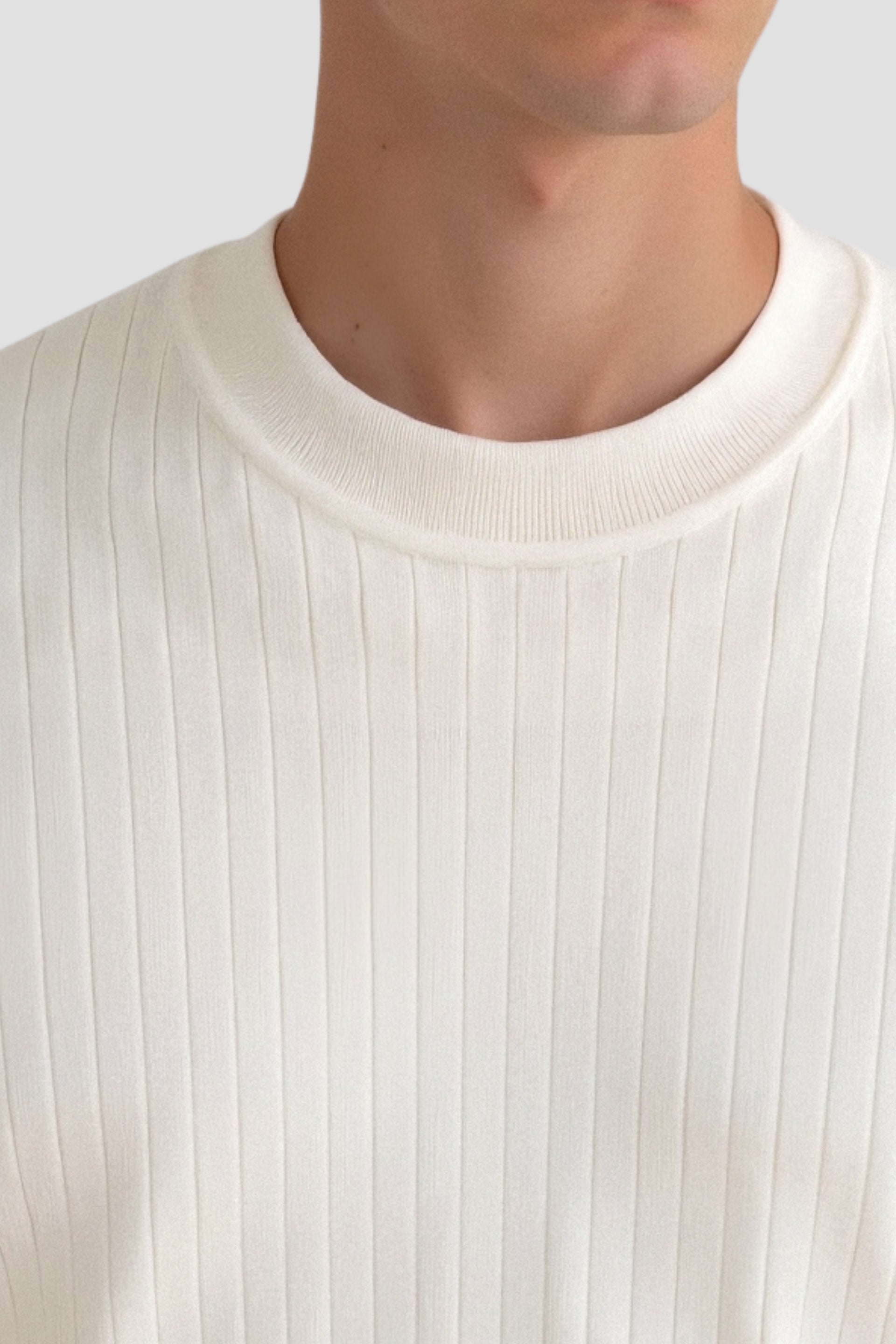 Old Money Men's Ribbed Long Sleeve Solid Knitted Sweater