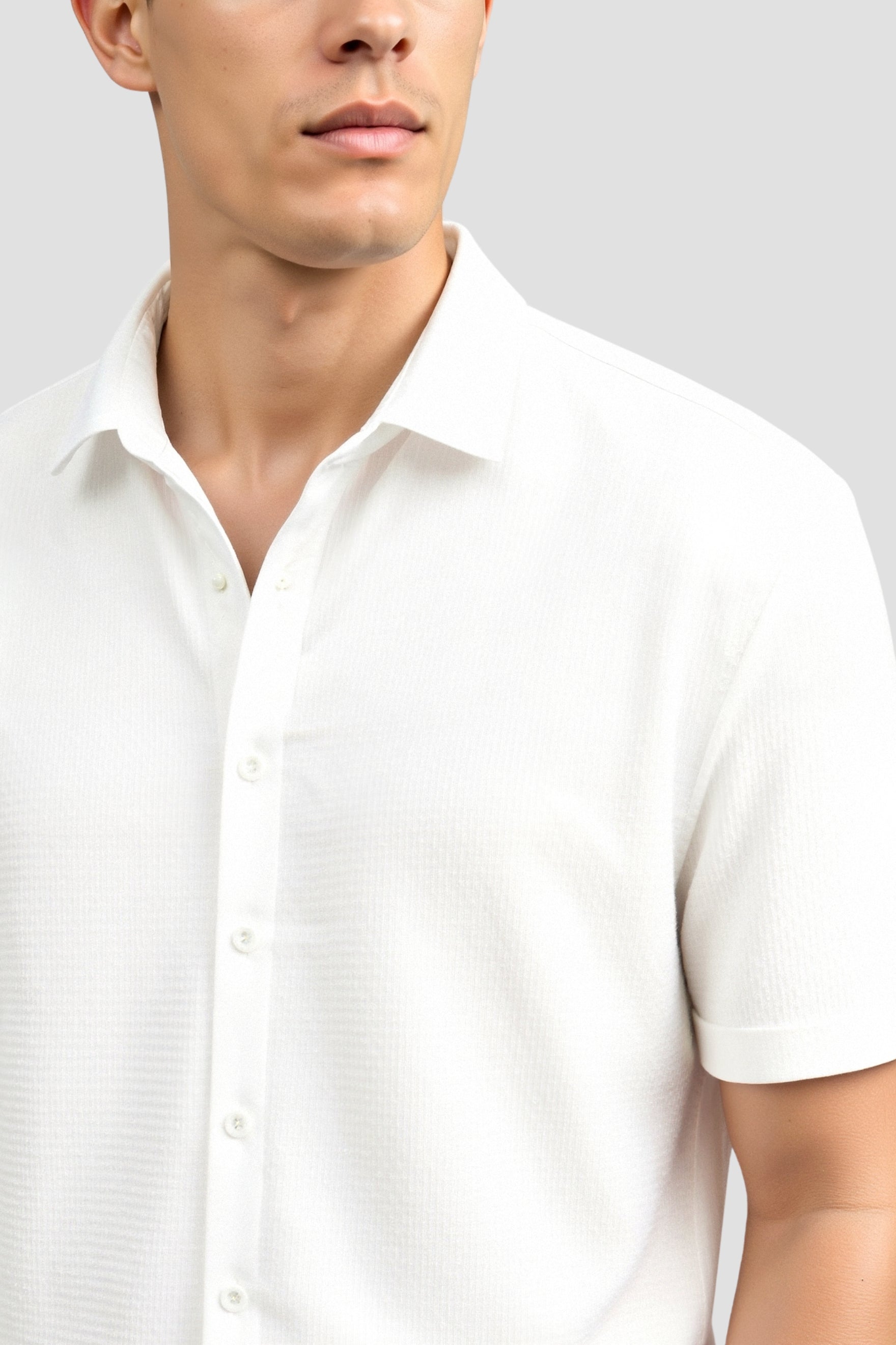 Old Money Casual Ripples Pattern Short Sleeve Shirt