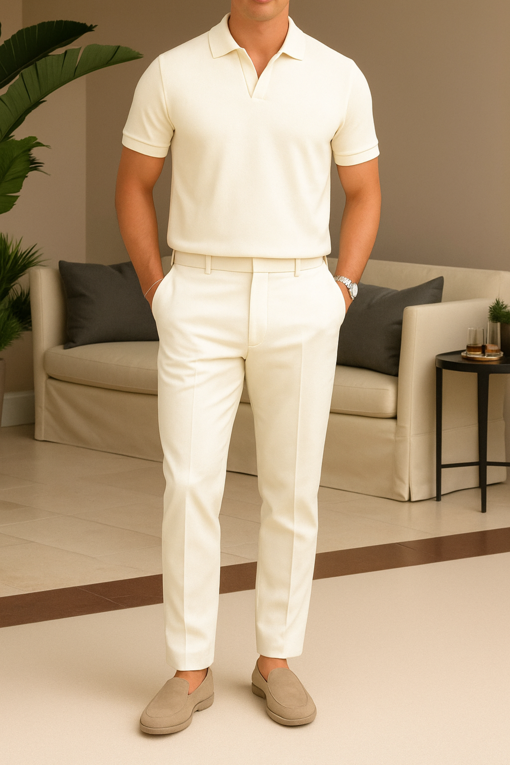 Herren Polo Shirt – Strukturierter Old Money Look aus Bio-Baumwolle