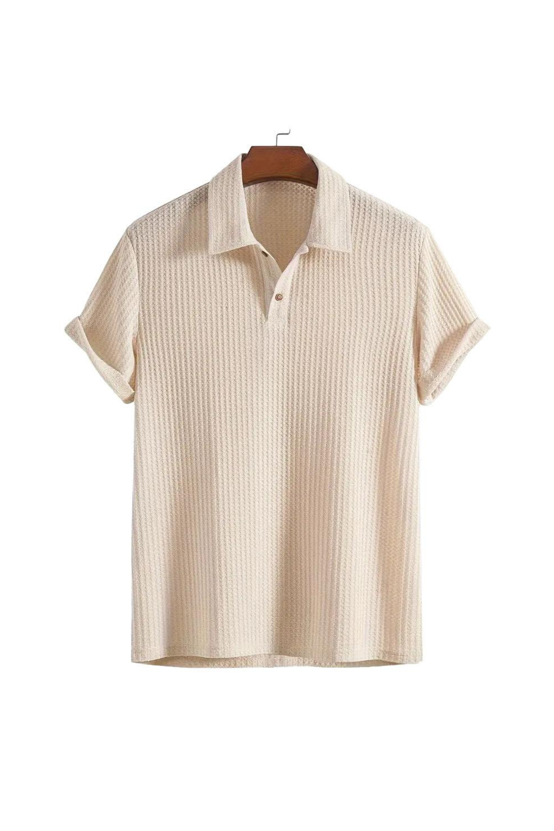 Herren Strickhemd mit Knopfleiste – Leichtes Sommerhemd aus Baumwollmischung