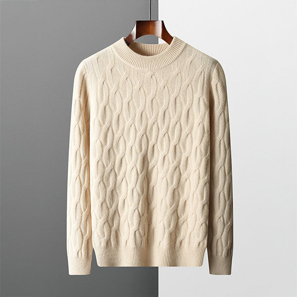 Herren Kaschmirpullover mit Rundhalsausschnitt – Weicher Winterpullover aus Premium-Kaschmir