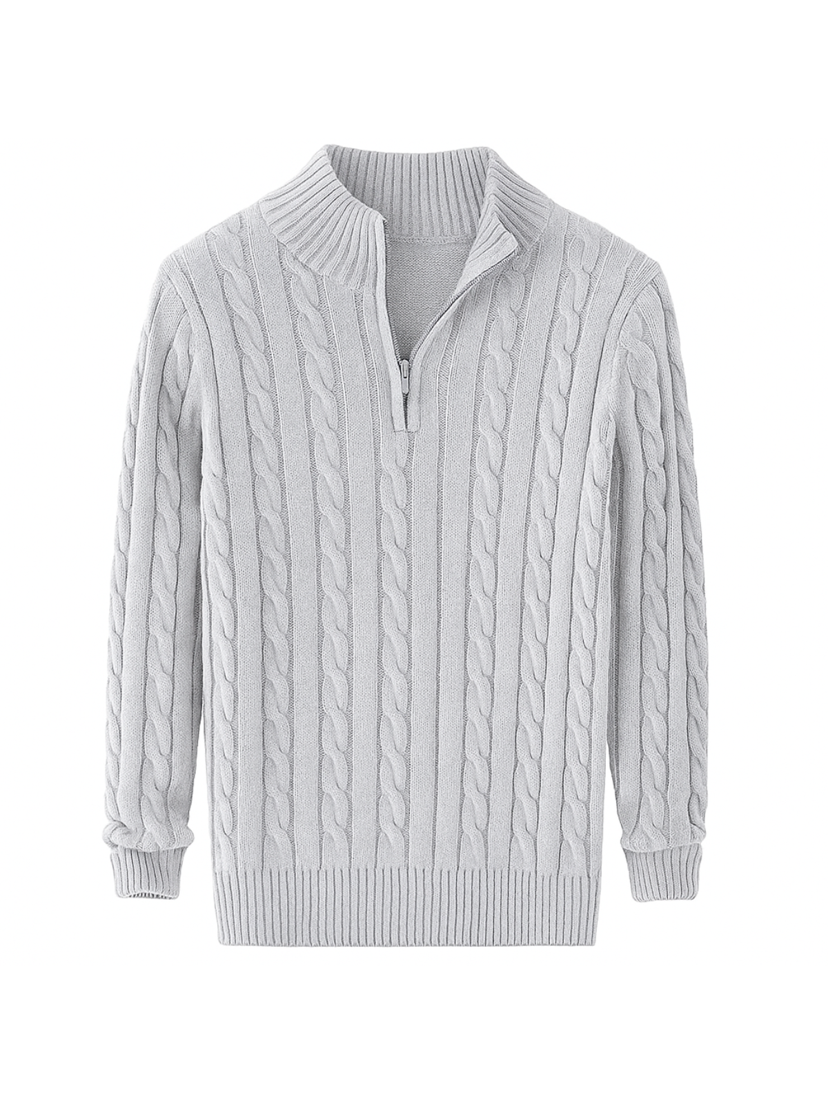 Luxuriöser Herrenpullover mit Halbem Reißverschluss